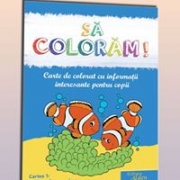 Carte de colorat: Animale marine